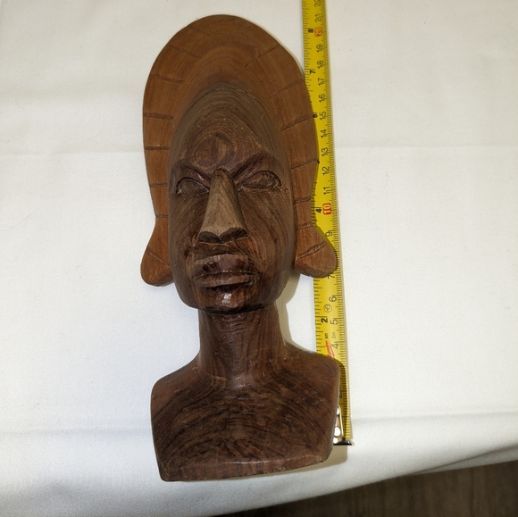 2 pc Vintage Hand Carved African Decor - Picture 2 of 12
